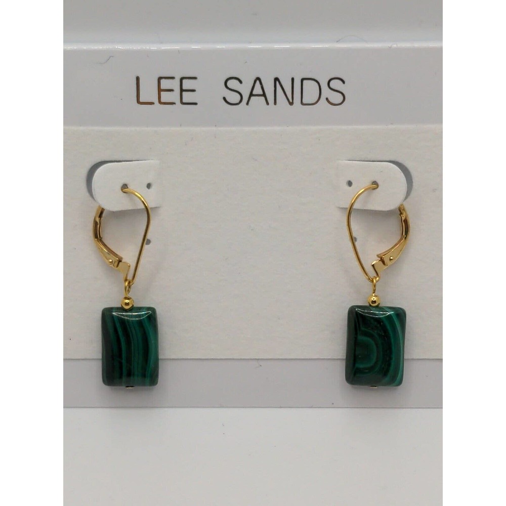 Lee Sands Malachite Interchangeable Dangle Earrin… - image 6